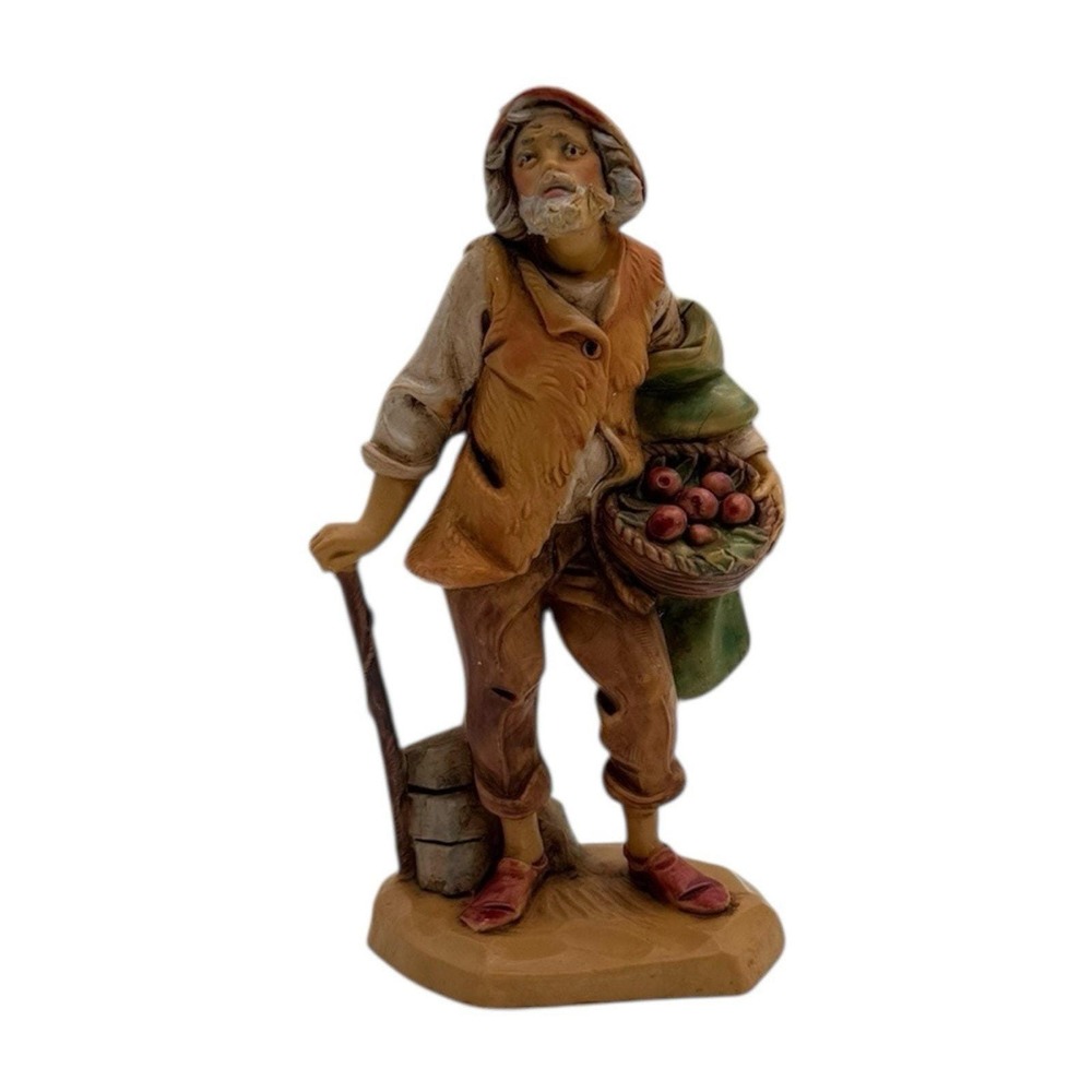 Fontanini 5" Heirloom Collection Manger Figure Man Apple Basket LEVI #108 EUC